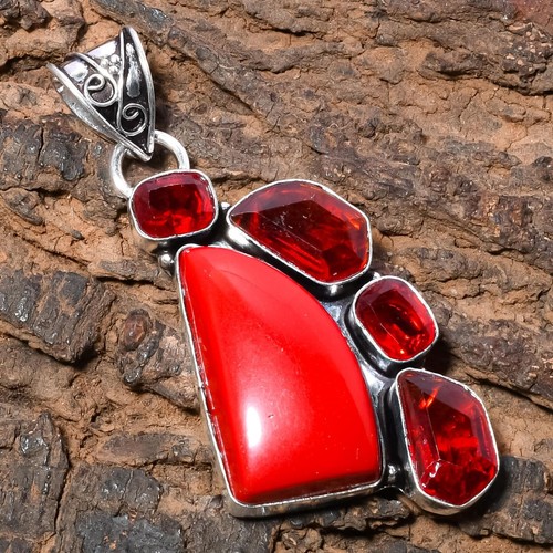 Pendentif Corne Porte-bonheur En Argent 925 - émail Rouge, Couronne Vintage, Charm Pour Bracelet Ou Collier - 13