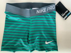 green nike pro shorts