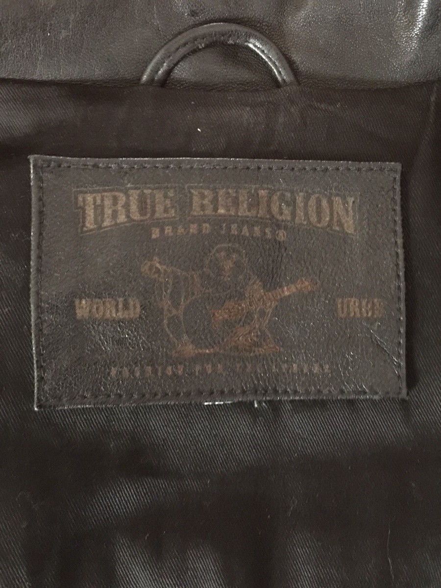 TRUE RELIGION MEN,S LEATHER JAKET | eBay