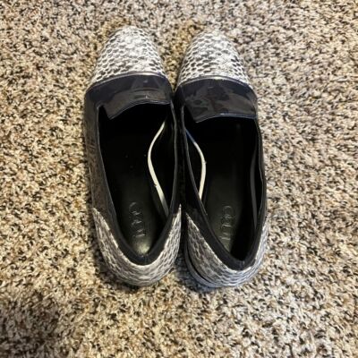 LOGO Snake Print Ballet Flats Slip-On Loafers Classic Work Casual Shoes