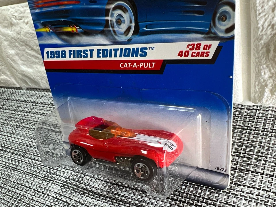 Hot Wheels 1998 First Editions #38 of 40 Cars Cat-A-Pult Collector #681 Red - Image 3 of 4