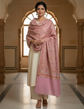 Pashmina Fine Wool Women's Shawl, Kashmiri Aari Embroidery Design, 40"x80"