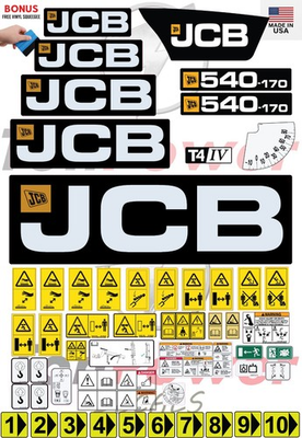 #ad Fits JCB 540 170 TIER 4 Decal Kit Telescopic forklift 3M VINYL FREE SHIPPING $224.98