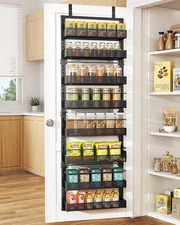 Over the Door Pantry Organizer - 8 Tier Adjustable Hanging Door Spice Rack, Larg
