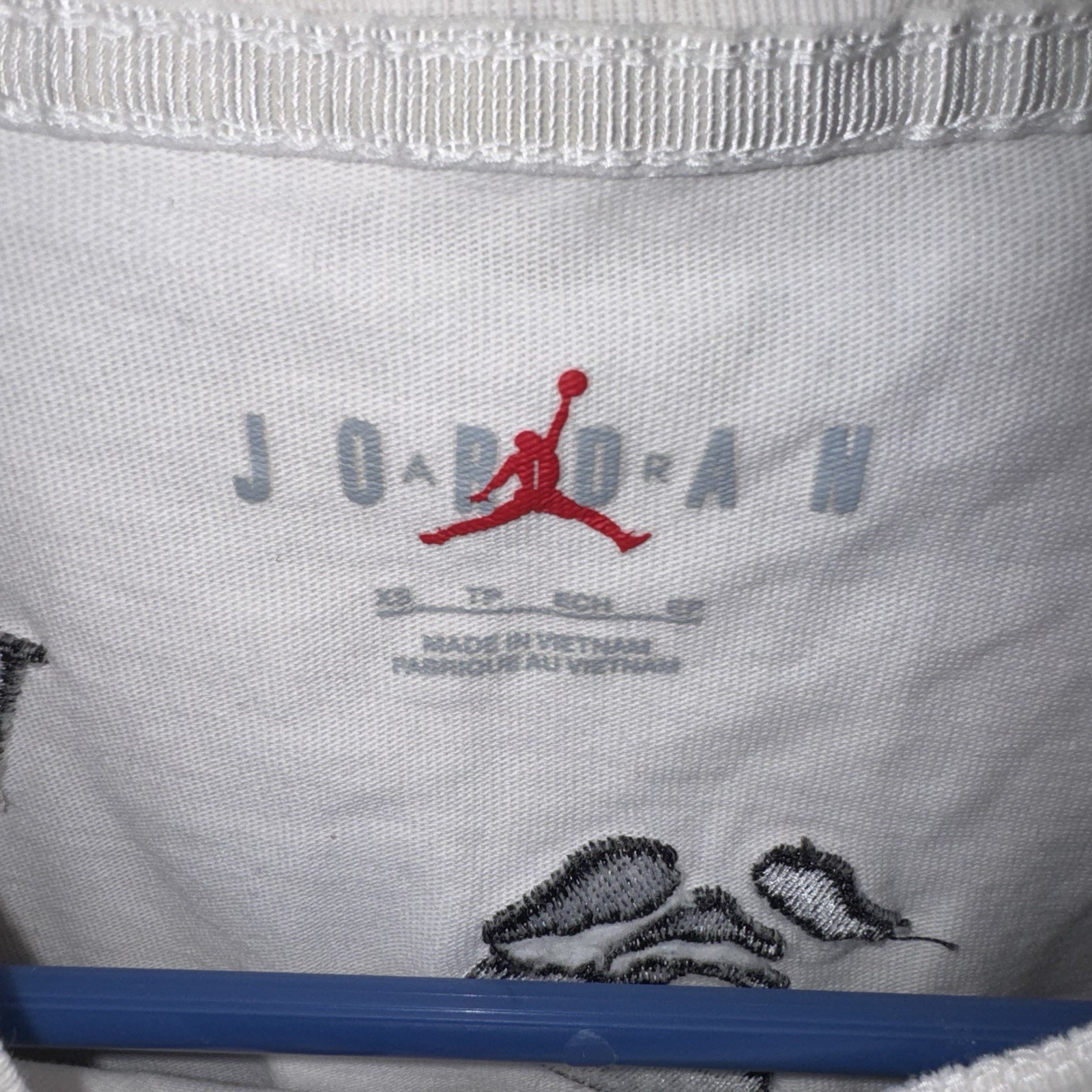 Jordan Off White Jumpman Logo White Graphic Print Men's T-Shirt Extra small  thumbnail 4