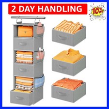 Hanging Closet Organizer 6-Shelf, Hanging Shelves for Closet with 3 Removable...