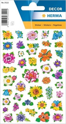 HERMA Decor Sticker Blumen, Pflanzen, Blüten, 123 Aufkleber - 3522