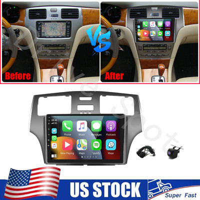 Android 9'' Car Play GPS RDS GPS WIFI Stereo FM Radio For Lexus ES330 4-Door 2002