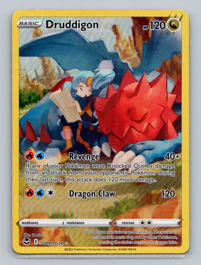 Druddigon TG09/TG30 Ultra Rare SWSH12: Silver Tempest Trainer Gallery NM Pokemon
