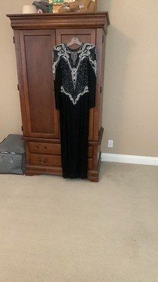 Vintage Landa 1980 s Art Deco Silk Beaded Gown
