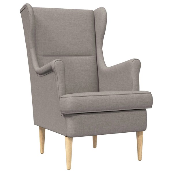 Sessel Taupe Stoff Polstersessel Wohnzimmer Lesesessel Modern Mit Armlehnen-image