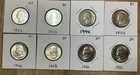 Lot of 8 Silver Washington Quarters 1942-1946,1948-1951 BEAUTIFUL SET LOOK!!!!