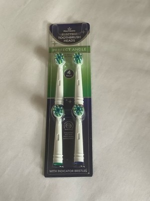 Morrisons Elektrische Zahnbürstenköpfe 4er Pack abgewinkelte Borsten Neu