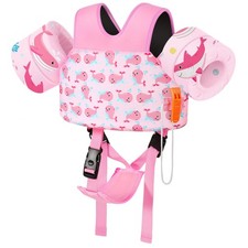 Toddler Swimming Float Baby Pink Whale Swim Vest With Adjustable Straps