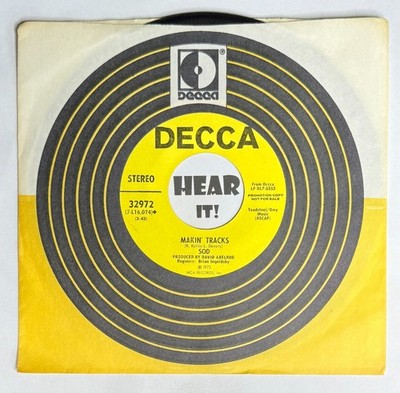Obscure Heavy Psych Fuzz Funk 45 SOD Makin' Tracks / Face The DECCA promo mp3 EX