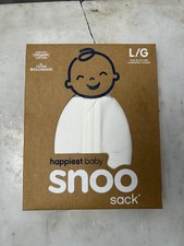 Happiest Baby Snoo Sack Swaddle Sz Large 4-6 Months White Organic Cotton NEW