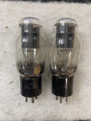 RCA 2A3 JAN CRC Grey Plate DD Getter Tested NOS Matched Pair