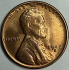 1942 S Uncirculated Lincoln Wheat Cent Exact Coin Imaged #LWC1474