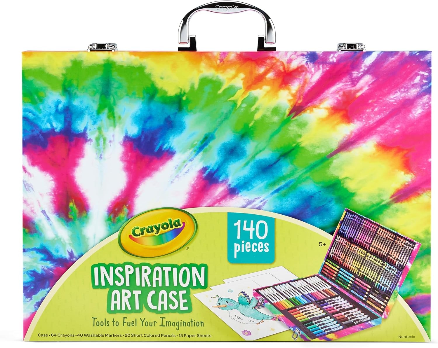 Inspiration Art Case Coloring Set - Tie-Dye (140Ct), Art Supplies Set for Kids,