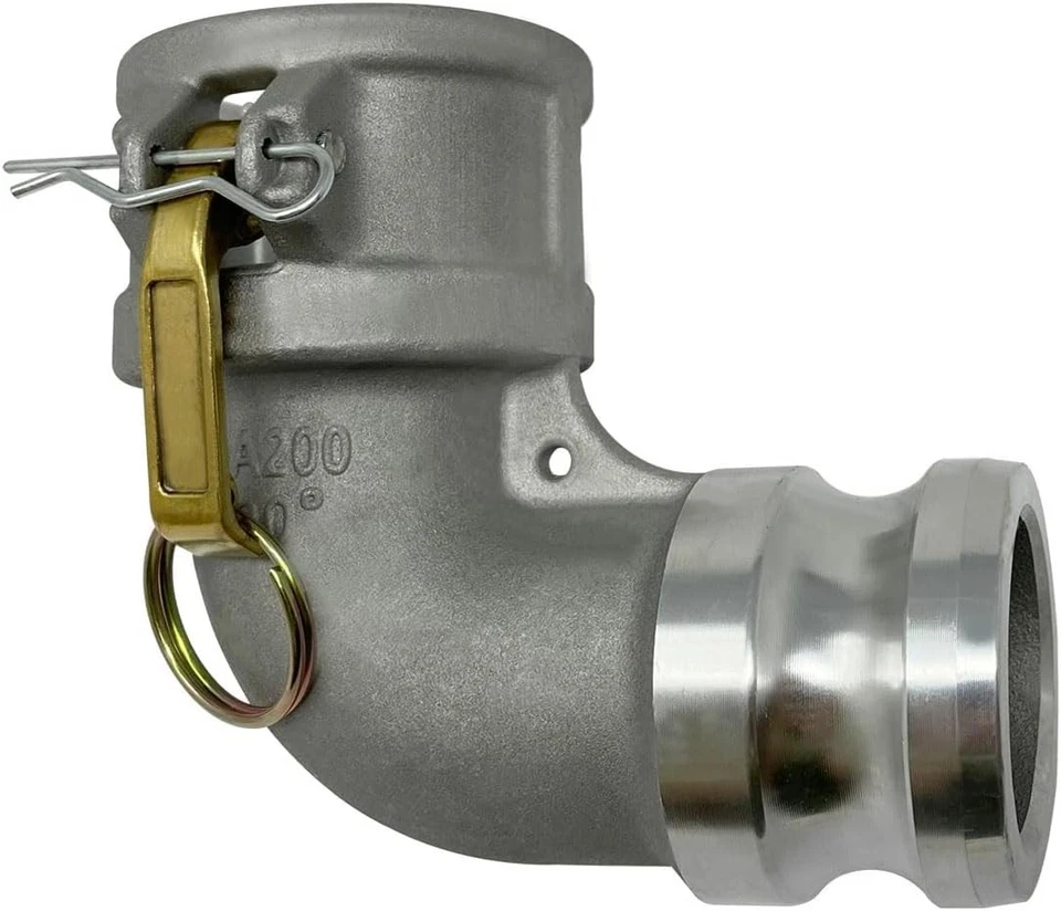 Aluminum 2" Female to Male Camlock 90° Elbow Hose Fitting - CAM-20-DA90-AL - Image 2 of 4