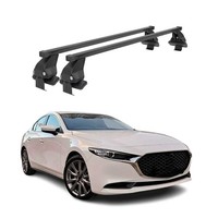 Menabo DachträGer GrundtäGer FüR Mazda 3 BP 2019-2026 50Kg Stahl Schwarz 2 Tlg
