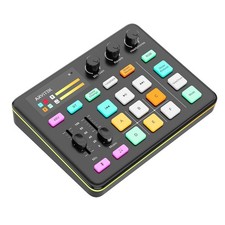 Gaming Audio Mixer for PC, Audio Interface Sound Board w/RGB Effect, Support ...