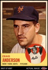 1963 Topps #59 Craig Anderson Mets 7.5 - NM+