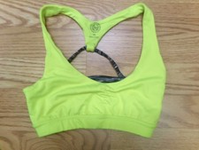 Dance Pre-Owned Sports Bra XS Adult Neon Yellow SO Gymnastics Jazz