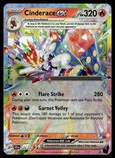 Cinderace ex 28/142 Double Rare Stellar Crown Pokemon Near Mint