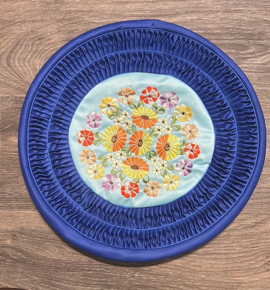 Vintage Bundle Handmade Korean Patchwork Floor Cushion Cover Throw Pillow Satin - Изображение 4 из 4