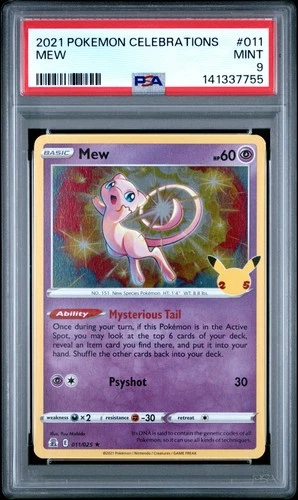 Mew Pokemon Celebrations 011 NM PSA 9