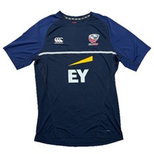 Canterbury USA Rugby Jersey Size Large L Navy Dark Blue VapoDry