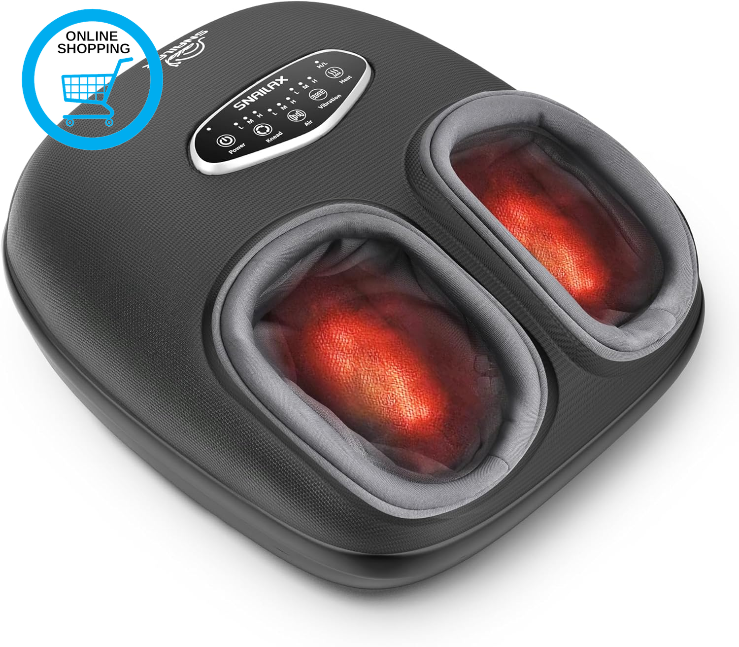 Foot Massager with Heat, Shiatsu Electric Massagers, 4D Deep Kneading Compressio