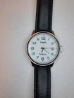 NEW Vintage Timex Indiglo WR50M Perpetual Calendar Watch Mens Silver Untested