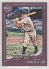 2019 Panini Diamond Kings Plum Framed Charlie Keller #30 fm0