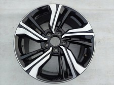1x Alufelge 17 Zoll 7.0" 5x114.3 45ET Glanz Schwarz TBA17070 Honda Civic Ix
