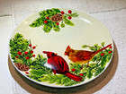 NOBLE EXCELLENCE CARDINAL CHRISTMAS SALAD PLATES 8" NIB SET OF 4 — photo 4