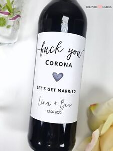 Personalisiertes Wein Flaschen Etikett Hochzeit Corona Hochzeitsgeschenk Ebay