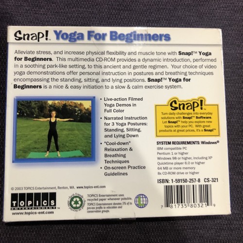 Software PC Yoga For Beginners by Snap NEW SEALED Jewel - Picture 3 of 4