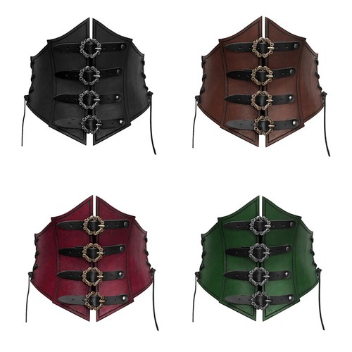 Vintage Medieval Wide Buckle Corset Belt Princess Cosplay Costume Fancy Girldle - Picture 5 of 14