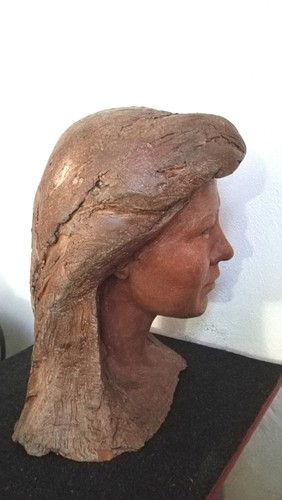 SCULTURA IN TERRACOTTA di DANIELA CARLETTI,  "AUTORITRATTO"  FERRARA Anni '80 - Bild 3 von 6