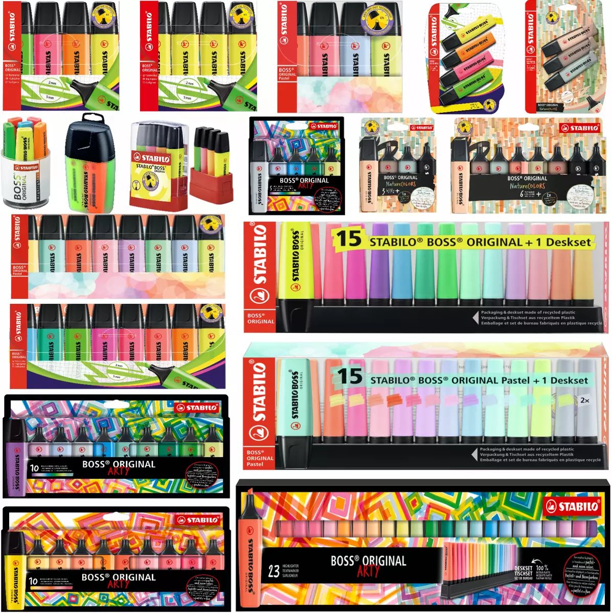 Stabilo Boss Original Highlighter Sets