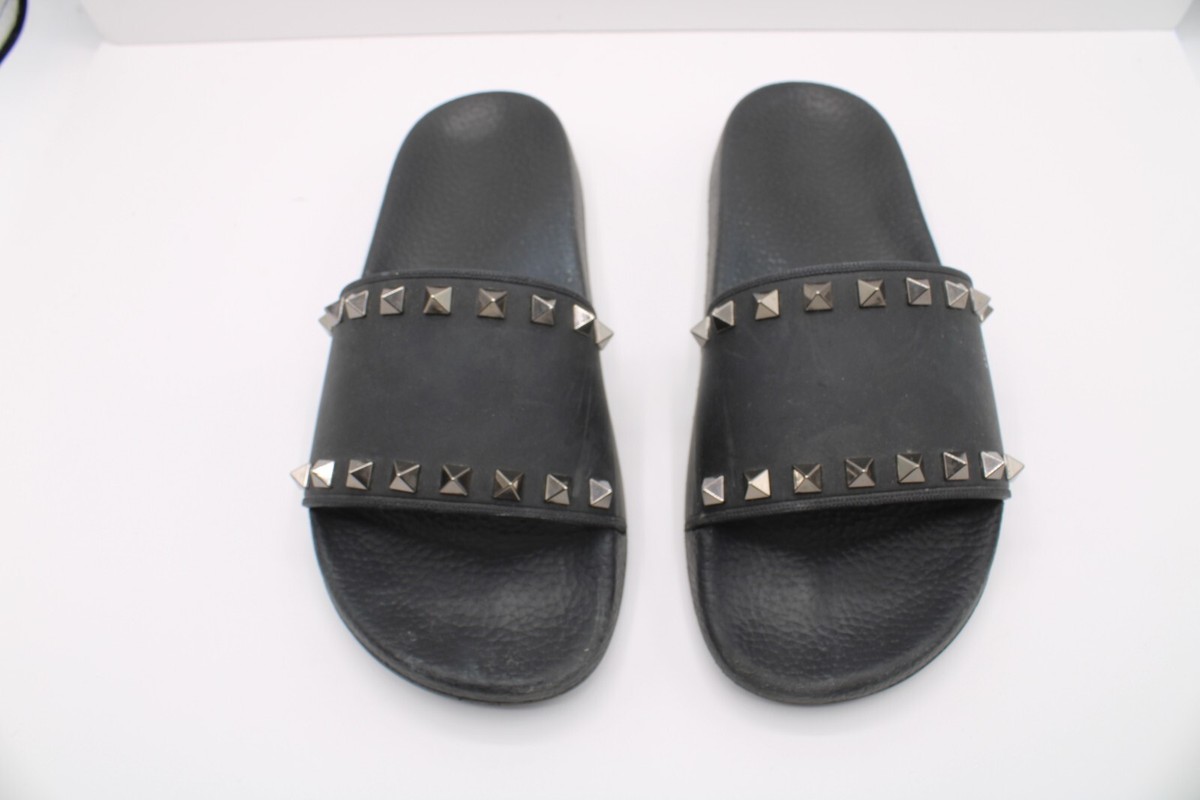 VALENTINO GARAVANI Black Rockstud Slides Size: 37 | eBay VALENTINO GARAVANI Black Rockstud Slides Size: 37 | eBay