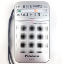 Panasonic AM/FM Portable Radio, RF-P50 Battery Operated Pocket Radio