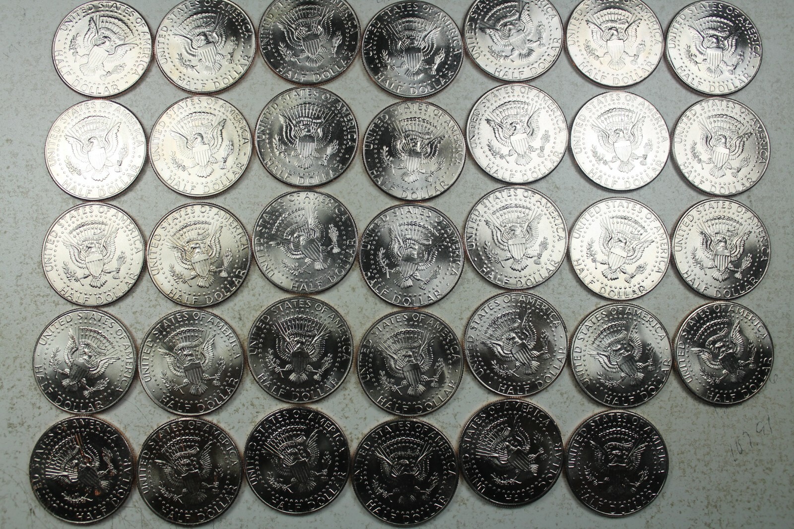 2004 - 2020 P & D Kennedy Half Dollar. Brilliant Uncirculated Mint Roll ...