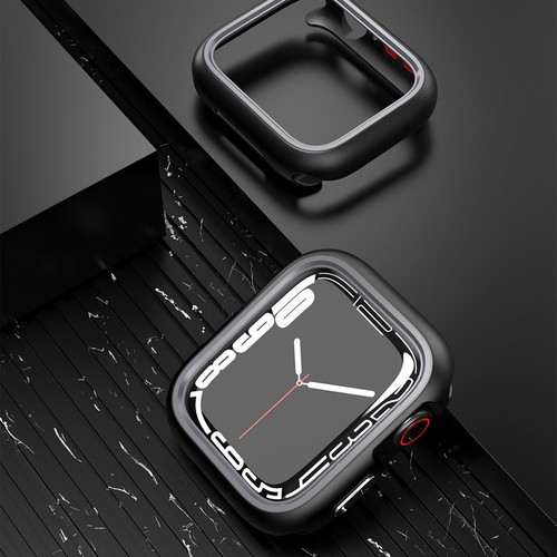 Pour Apple Watch Series 41/44/45/49/42/46mm Coque rigide luxe robuste pare-chocs PC - Photo 8 sur 53