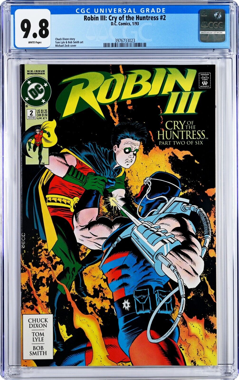 Robin III: Cry of the Huntress #2 CGC 9.8 (Jan 1993, DC) Bob Smith, Zeck Cover