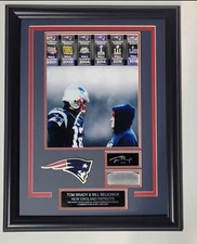 Tom Brady Bill Belichick Facsimile Engraved Auto Patriots 8x10 Photo