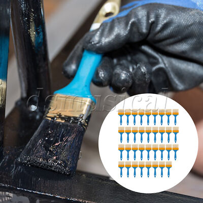 35 Pcs Flat Paint Brush w/ Plastic Handle for Professional Painter 3''