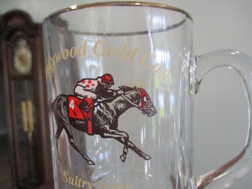 HOLLYWOOD GOLD CUP 1992 SULTRY SONG HOLLYWOOD PARK RACE TRACK WINNER GLASS CUP - Picture 3 of 10
